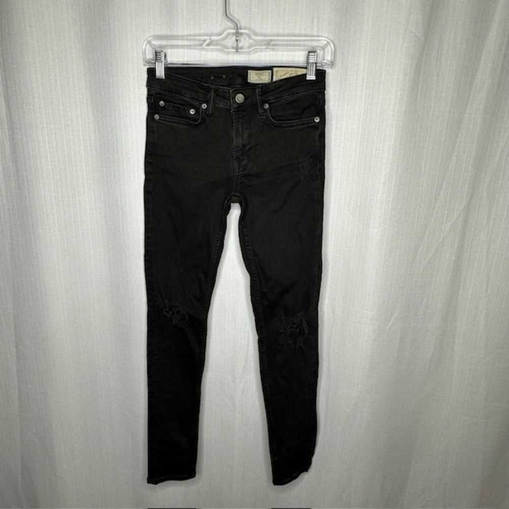 Allsaints Black Mast Low Rise‎ Skinny Jeans